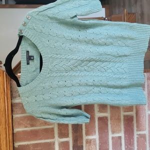Wool blend sage green short sleeve sweater